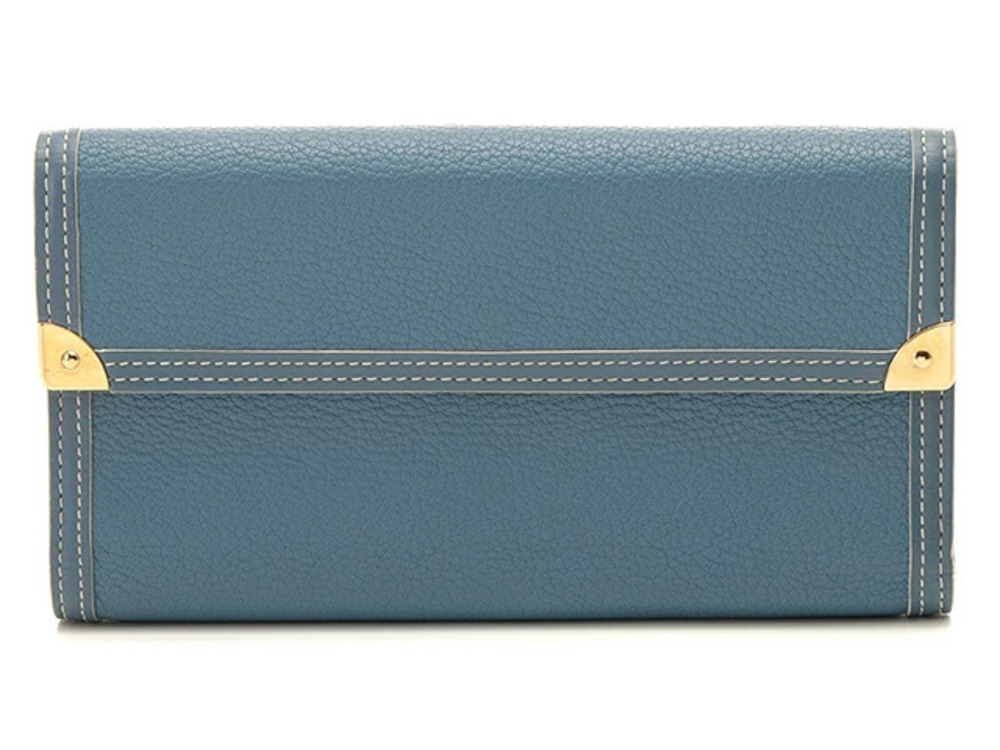 LOUIS VUITTON Wallet Portefeuille International Suhali Blue Long HU